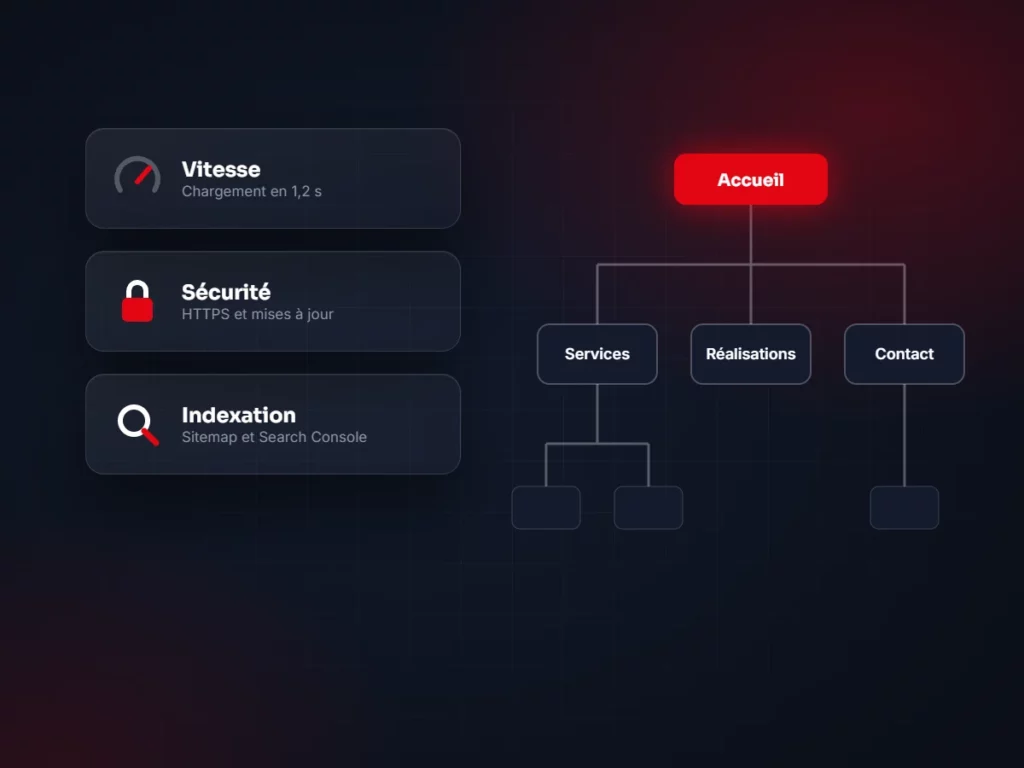 SEO technique : vitesse, sécurité HTTPS, indexation et arborescence du site